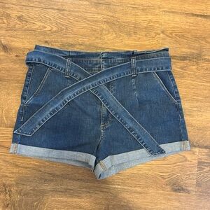 Dark denim Express shorts